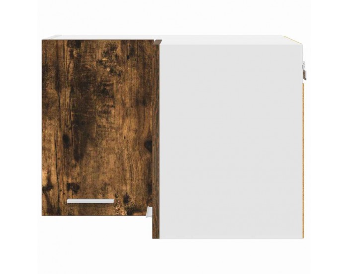 Sonata H Висящ шкаф с рафт Riga Димящ дъб и бяло 57 x 57 x 40 см