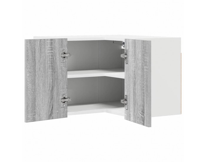 Sonata H Висящ шкаф с рафт Riga Сив Сонома и бяло 57 x 57 x 40 см