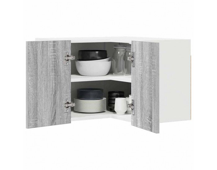 Sonata H Висящ шкаф с рафт Riga Сив Сонома и бяло 57 x 57 x 40 см