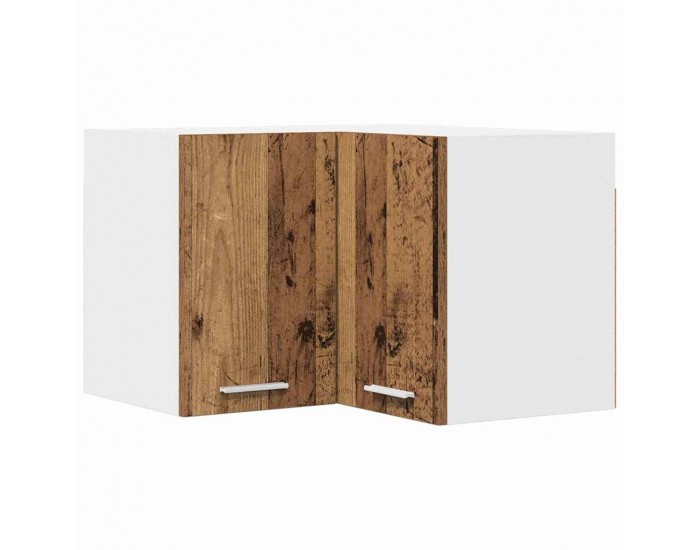 Sonata H Висящ шкаф с рафт Riga Стара дървесина и бяло 57 x 57 x 40 см