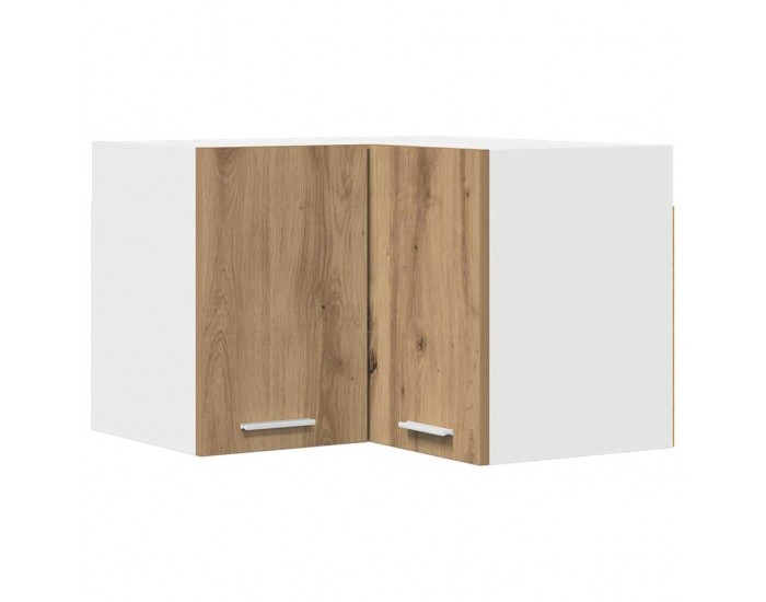 Sonata H Висящ шкаф с рафт Riga Занаятчийски дъб и бяло 57 x 57 x 40 см