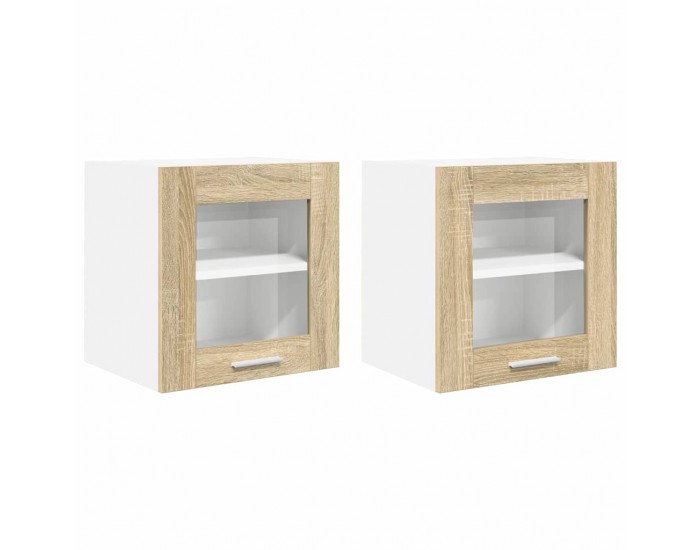 Sonata H Висящ шкаф с рафт с врата Riga 2 pcs Сонома дъб 40 x 31 x 40 см