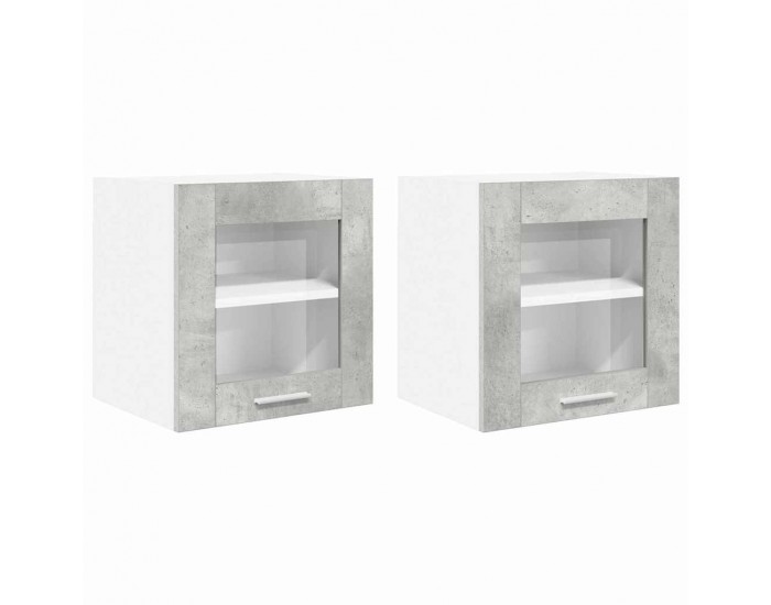 Sonata H Висящ шкаф с рафт Riga 2 pcs Циментено сиво 40 x 31 x 40 см