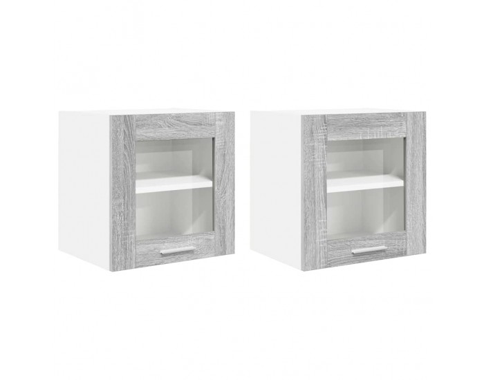 Sonata H Висящ шкаф с рафт с врата Riga 2 pcs Сив Сонома 40 x 31 x 40 см