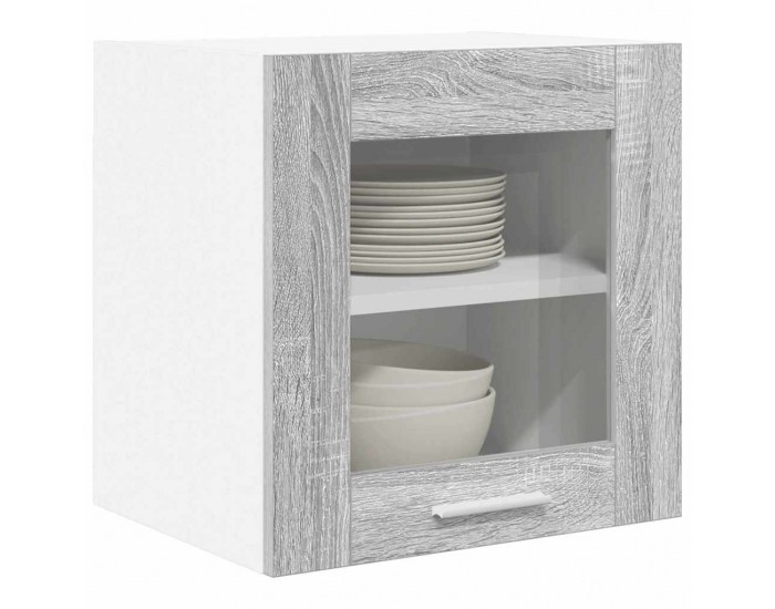Sonata H Висящ шкаф с рафт с врата Riga 2 pcs Сив Сонома 40 x 31 x 40 см