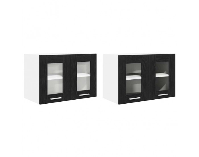 Sonata H Висящ шкаф с рафт с врата Riga 2 pcs Черния дъб 60 x 31 x 40 см