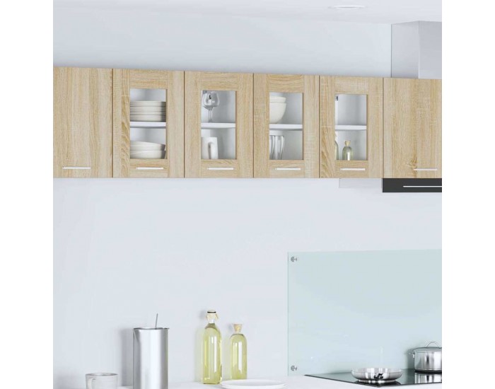 Sonata H Висящ шкаф с рафт с врата Riga 2 pcs Сонома дъб 60 x 31 x 40 см