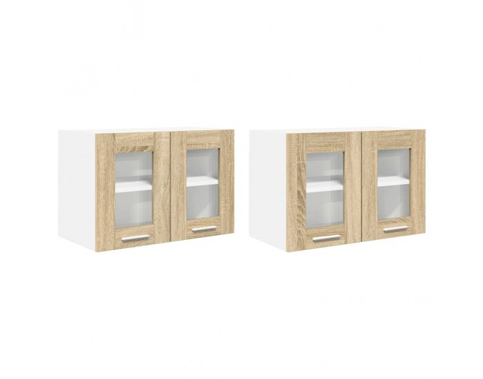 Sonata H Висящ шкаф с рафт с врата Riga 2 pcs Сонома дъб 60 x 31 x 40 см