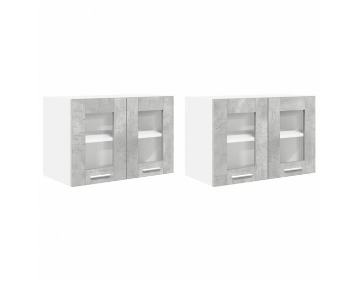 Sonata H Висящ шкаф с рафт Riga 2 pcs Циментено сиво 60 x 31 x 40 см