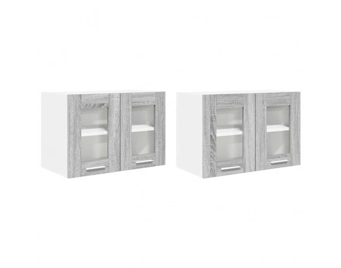 Sonata H Висящ шкаф с рафт с врата Riga 2 pcs Сив Сонома 60 x 31 x 40 см