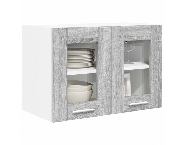 Sonata H Висящ шкаф с рафт с врата Riga 2 pcs Сив Сонома 60 x 31 x 40 см