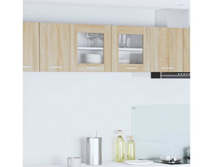 Sonata H Висящ шкаф с рафт Riga Сонома дъб и бяло 80 x 31 x 40 см