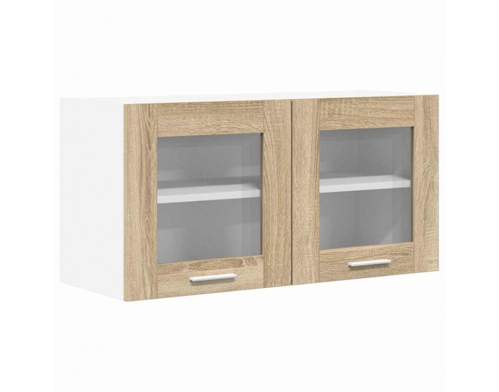 Sonata H Висящ шкаф с рафт Riga Сонома дъб и бяло 80 x 31 x 40 см