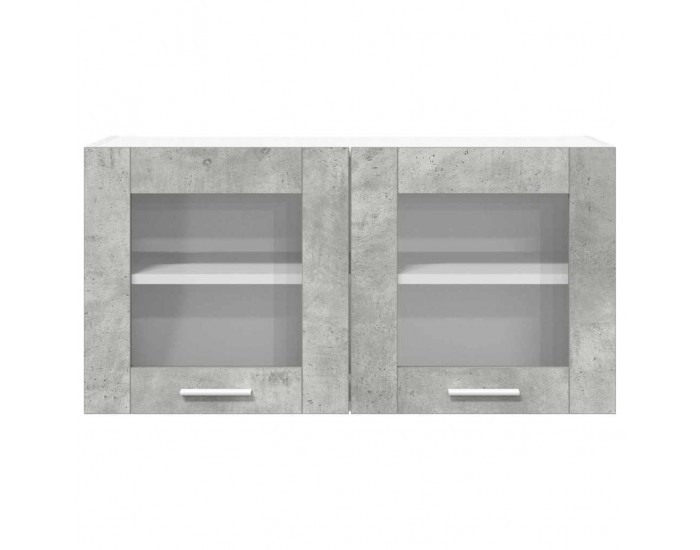 Sonata H Висящ шкаф с рафт с врата Riga Бетон сив и бяло 80 x 31 x 40 см