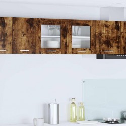 Sonata H Висящ шкаф с рафт с врата Riga Димящ дъб и бяло 80 x 31 x 40 см - Модули Sonata