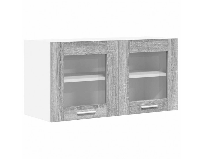 Sonata H Висящ шкаф с рафт Riga Сив Сонома и бяло 80 x 31 x 40 см