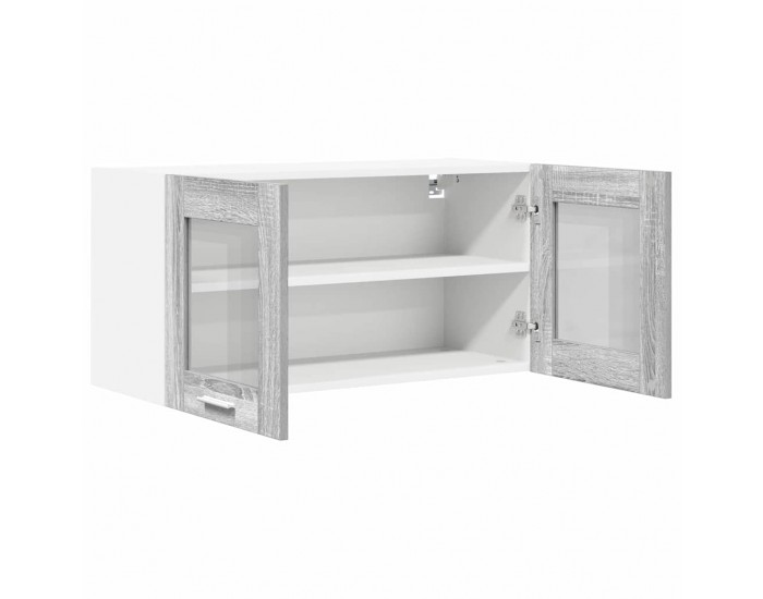 Sonata H Висящ шкаф с рафт Riga Сив Сонома и бяло 80 x 31 x 40 см