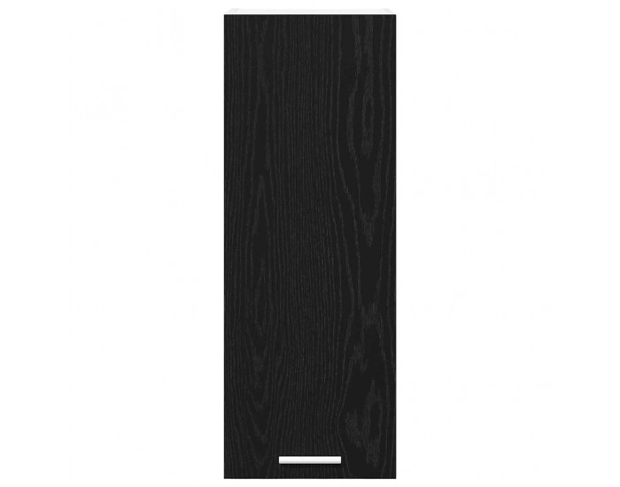 Sonata H Висящ шкаф с рафт с врата Riga Черен дъб и бяло 30 x 31 x 80 см