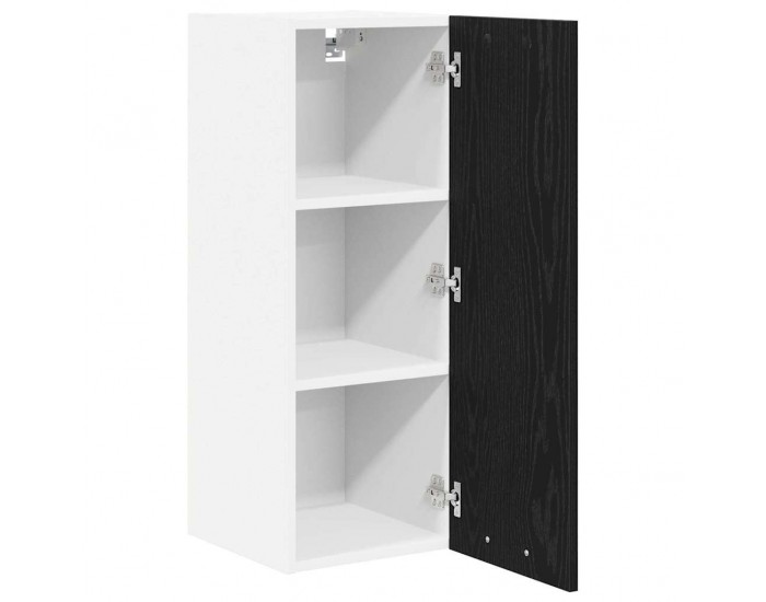 Sonata H Висящ шкаф с рафт Riga 2 pcs Черен дъб и бяло 30 x 31 x 80 см