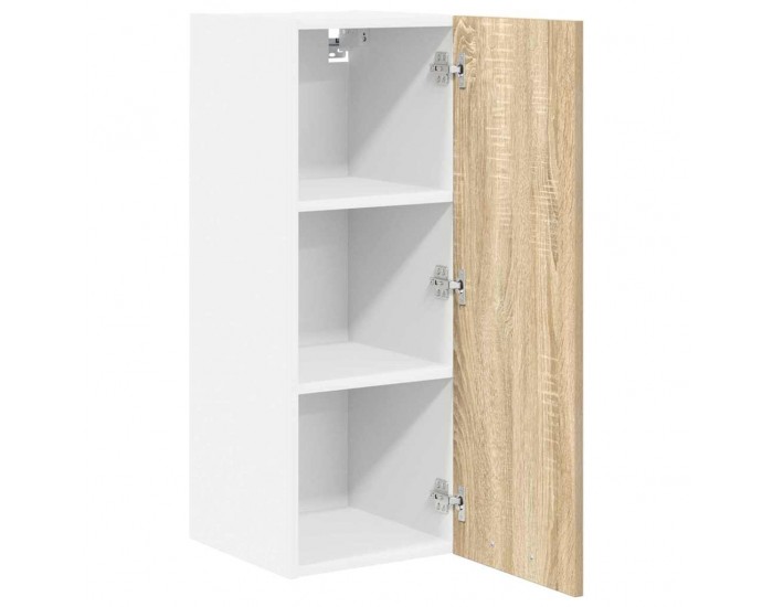 Sonata H Висящ шкаф с рафт Riga 2 pcs Сонома дъб и бяло 30 x 31 x 80 см
