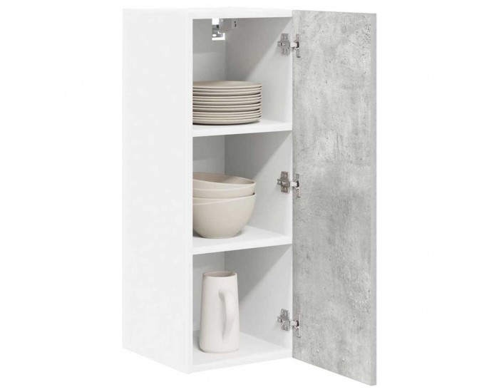 Sonata H Висящ шкаф с рафт Riga 2 pcs Бетон сив и бяло 30 x 31 x 80 см