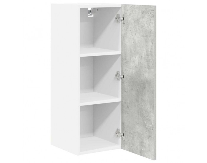 Sonata H Висящ шкаф с рафт Riga 2 pcs Бетон сив и бяло 30 x 31 x 80 см