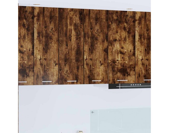 Sonata H Висящ шкаф с рафт Riga 2 pcs Димящ дъб и бяло 30 x 31 x 80 см