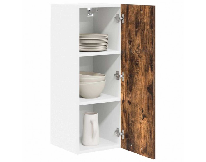 Sonata H Висящ шкаф с рафт Riga 2 pcs Димящ дъб и бяло 30 x 31 x 80 см