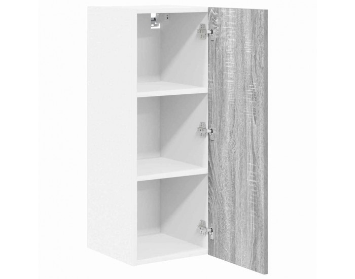 Sonata H Висящ шкаф с рафт Riga 2 pcs Сив Сонома и бяло 30 x 31 x 80 см