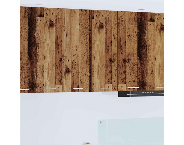 Sonata H Висящ шкаф с рафт Riga Стара дървесина и бяло 30 x 31 x 80 см