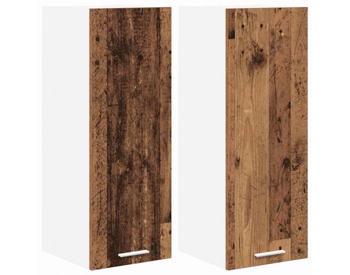 Sonata H Висящ шкаф Riga 2 pcs Стара дървесина и бяло 30 x 31 x 80 см
