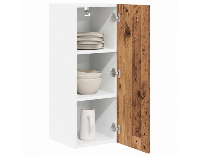 Sonata H Висящ шкаф Riga 2 pcs Стара дървесина и бяло 30 x 31 x 80 см