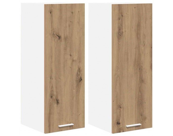 Sonata H Висящ шкаф Riga 2 pcs Занаятчийски дъб и бяло 30 x 31 x 80 см