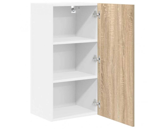Sonata H Висящ шкаф с рафт Riga Сонома дъб и бяло 40 x 31 x 80 см