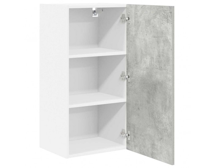 Sonata H Висящ шкаф с рафт с врата Riga Бетон сив и бяло 40 x 31 x 80 см