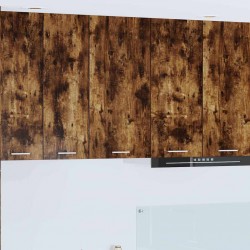 Sonata H Висящ шкаф с рафт с врата Riga Димящ дъб и бяло 40 x 31 x 80 см - Модули Sonata