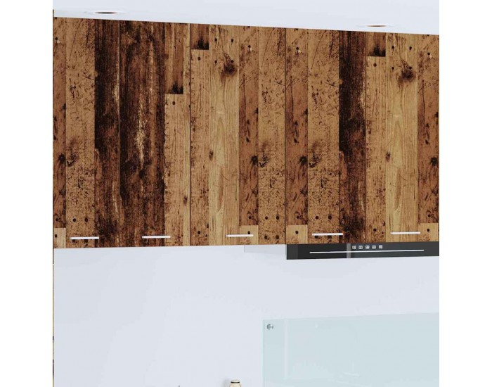 Sonata H Висящ шкаф с рафт Riga Стара дървесина и бяло 40 x 31 x 80 см