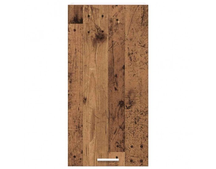 Sonata H Висящ шкаф с рафт Riga Стара дървесина и бяло 40 x 31 x 80 см