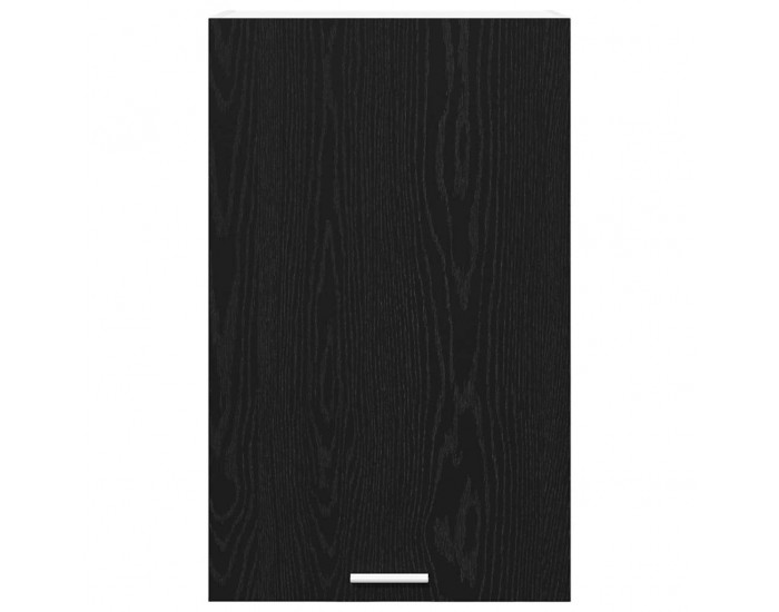 Sonata H Висящ шкаф с рафт с врата Riga Черен дъб и бяло 50 x 31 x 80 см