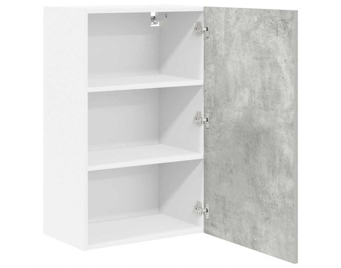 Sonata H Висящ шкаф с рафт с врата Riga Бетон сив и бяло 50 x 31 x 80 см