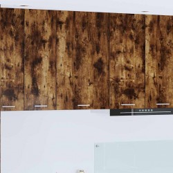 Sonata H Висящ шкаф с рафт с врата Riga Димящ дъб и бяло 50 x 31 x 80 см - Модули Sonata