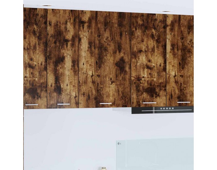 Sonata H Висящ шкаф с рафт с врата Riga Димящ дъб и бяло 50 x 31 x 80 см