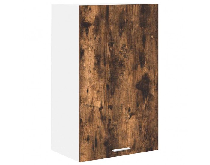 Sonata H Висящ шкаф с рафт с врата Riga Димящ дъб и бяло 50 x 31 x 80 см