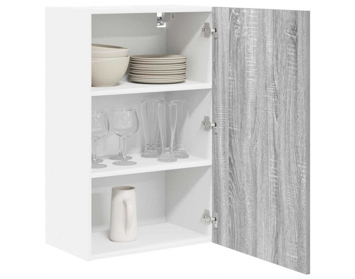 Sonata H Висящ шкаф с рафт Riga Сив Сонома и бяло 50 x 31 x 80 см