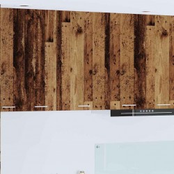 Sonata H Висящ шкаф с рафт Riga Стара дървесина и бяло 50 x 31 x 80 см - Модули Sonata