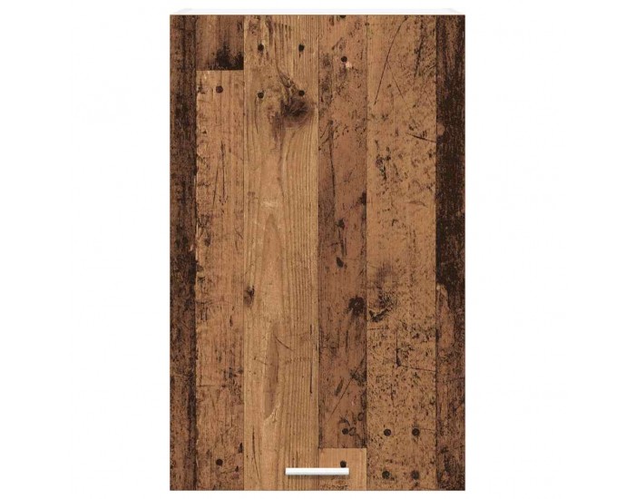 Sonata H Висящ шкаф с рафт Riga Стара дървесина и бяло 50 x 31 x 80 см