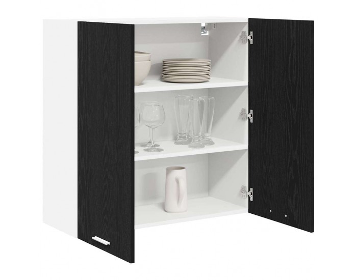 Sonata H Висящ шкаф Riga Черния дъб 80 x 31 x 80 см Инженерно дърво