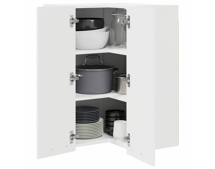 Sonata H Висящ шкаф с рафт Riga Бяло 57 x 57 x 80 см Инженерно дърво