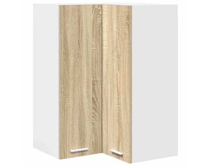 Sonata H Висящ шкаф с рафт Riga Сонома дъб и бяло 57 x 57 x 80 см
