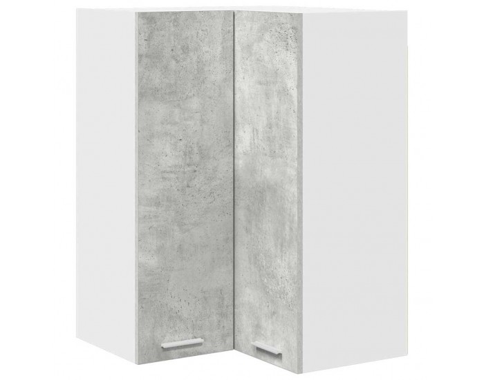 Sonata H Висящ шкаф с рафт Riga Бетон сив и бяло 57 x 57 x 80 см